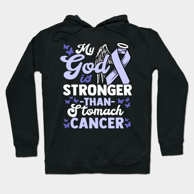 My God is stronger than Stomach Cancer - Awareness Hoodie by biNutz